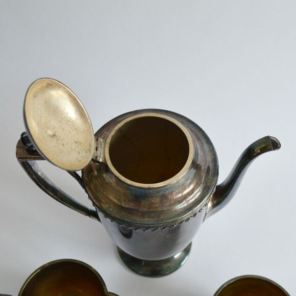 WM Rogers Avon 3630 3631 3632 Teapot Creamer Sugar Silverplate Berwick Trophy Ha - Picture 5 of 8